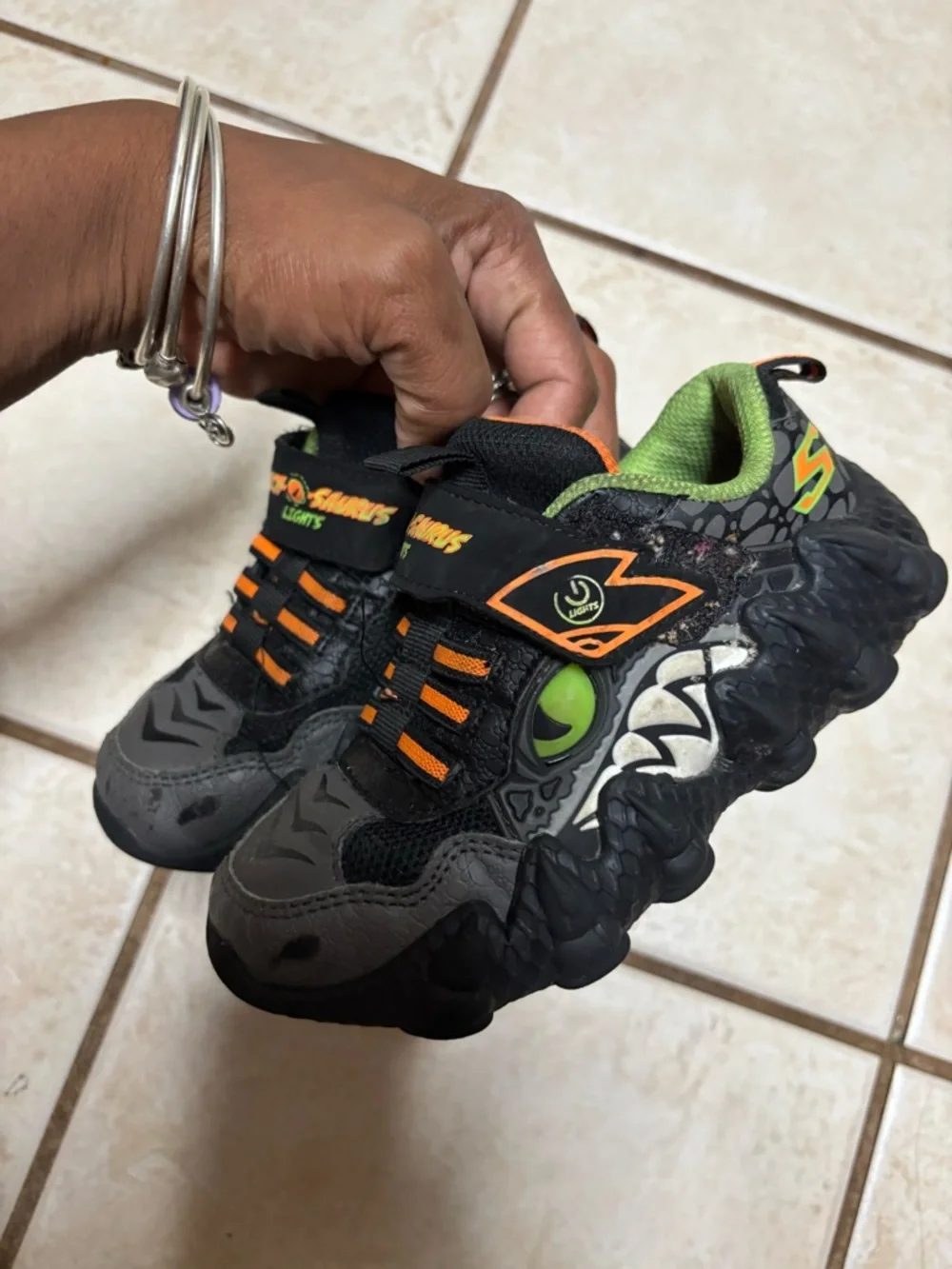 Skechers Kids' Skech-O-Saurus Light Up Sneakers 11c - Picture 3 of 7